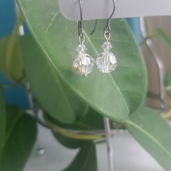 2/$15 Swarovski Crystal Iridescent Bubble Earrings - Picture 6 of 8